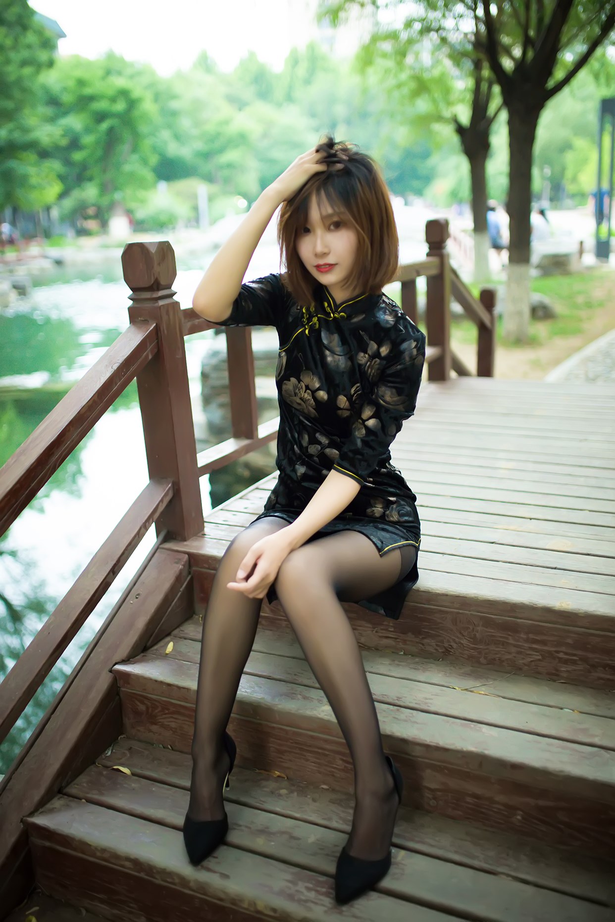 Rabbit play picture short cheongsam little sister(48)